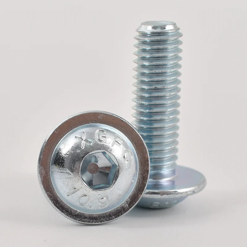 Tornillos de cabeza de botón hexadecimal galvanizado con collar
