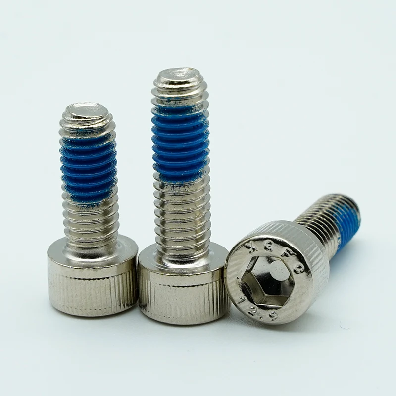 Tornillos de tapa de la cabeza hexadecimal de níquel y adhesivo