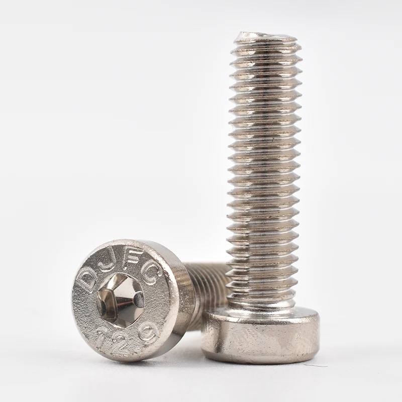 Tornillos de tapa de la cabeza delgada hexadecimal de níquel
